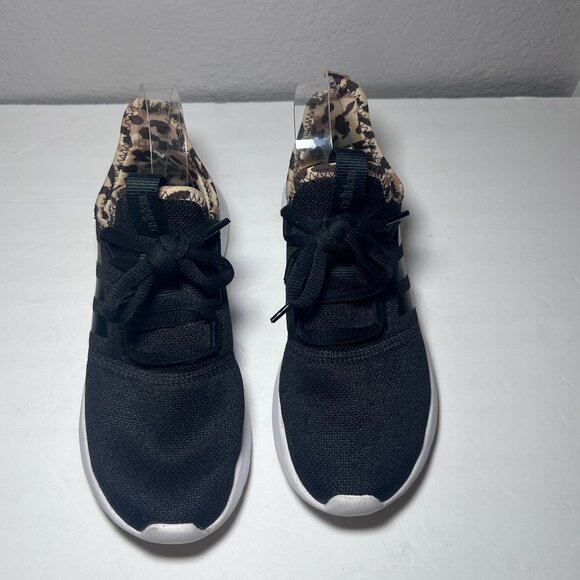 Adidas Cloudfoam Pure 2.0 Leopard Print Black Running Shoes Sneakers - Picture 3 of 12